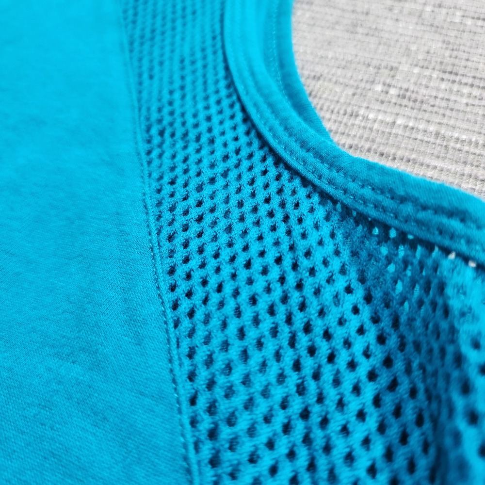 Vans Womens Blue Ombre Mesh Detail Sleeveless A-Line Cotton Tank Dress Size M - Picture 7 of 9